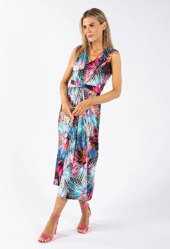 Digital Palm Print Dress