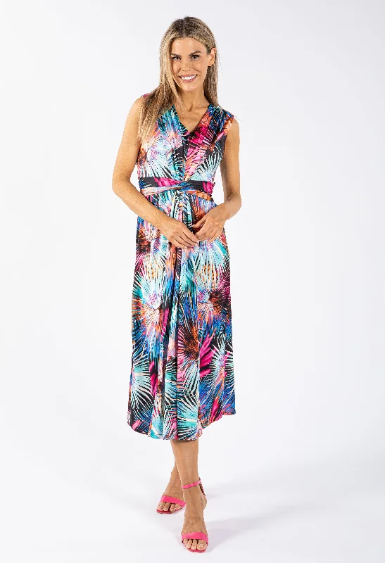 Digital Palm Print Dress