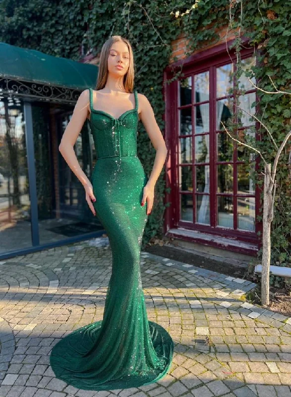 Emerald Flair Mermaid Dress