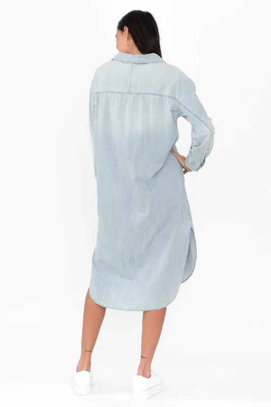 Flight Light Blue Chambray Shirt Dress