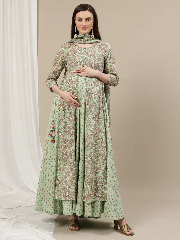 Maternity Kalidaar Kurta with Dupatta