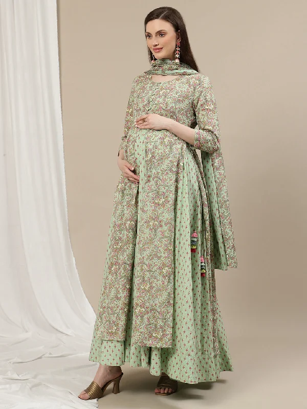 Maternity Kalidaar Kurta with Dupatta