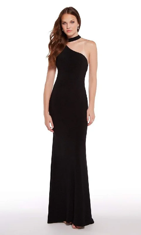 Alyce Paris Asymmetric Jersey Sheath Dress 59998