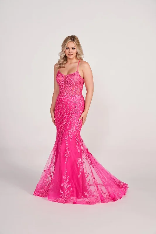 Ellie Wilde Corset Fit and Flare Prom Dress EW34090