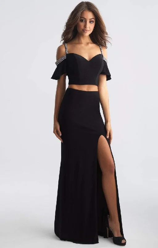 Madison James Two Piece Off-Shoulder Evening Gown