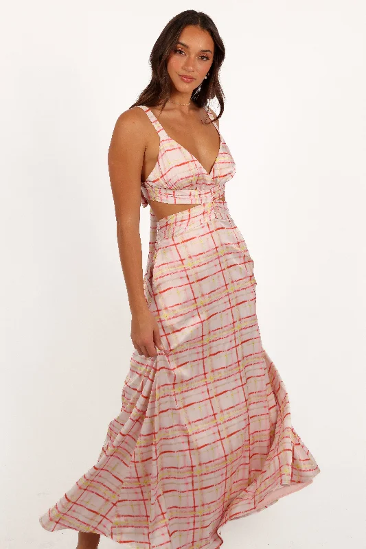 Sydney Maxi Dress - Sunset Check