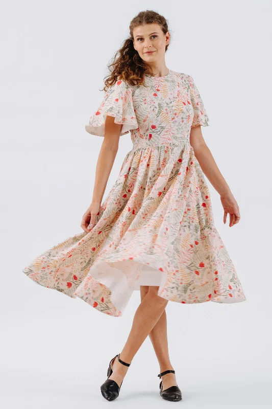 Butterfly Sleeve Dress, Short Sleeve