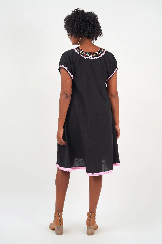 Naudic - Sao Paulo Dress - Splendour Embroidery - Black