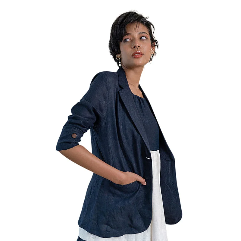 Jacket for Women | Linen Jacket | Blue