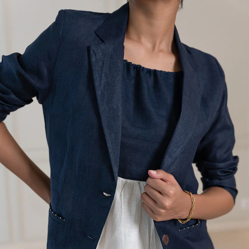 Jacket for Women | Linen Jacket | Blue