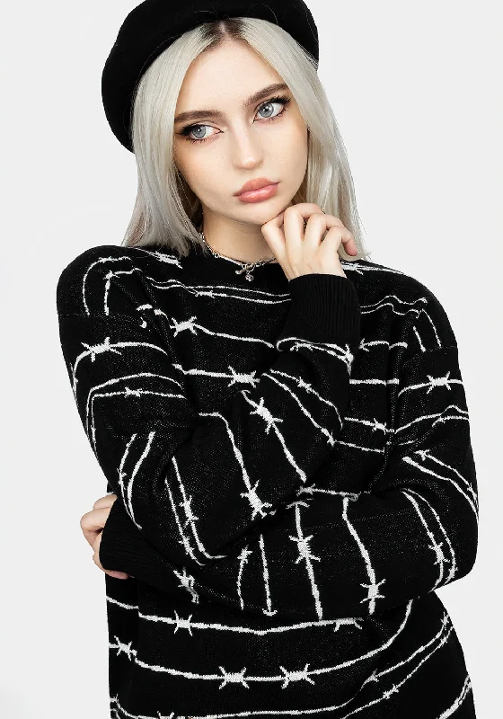 Barbed Longline Crew Neck Jumper