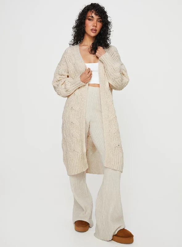 Bryer Longline Cardigan Cream