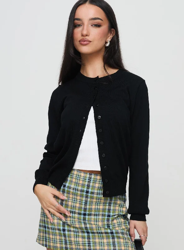 Capeside Knit Cardigan Black