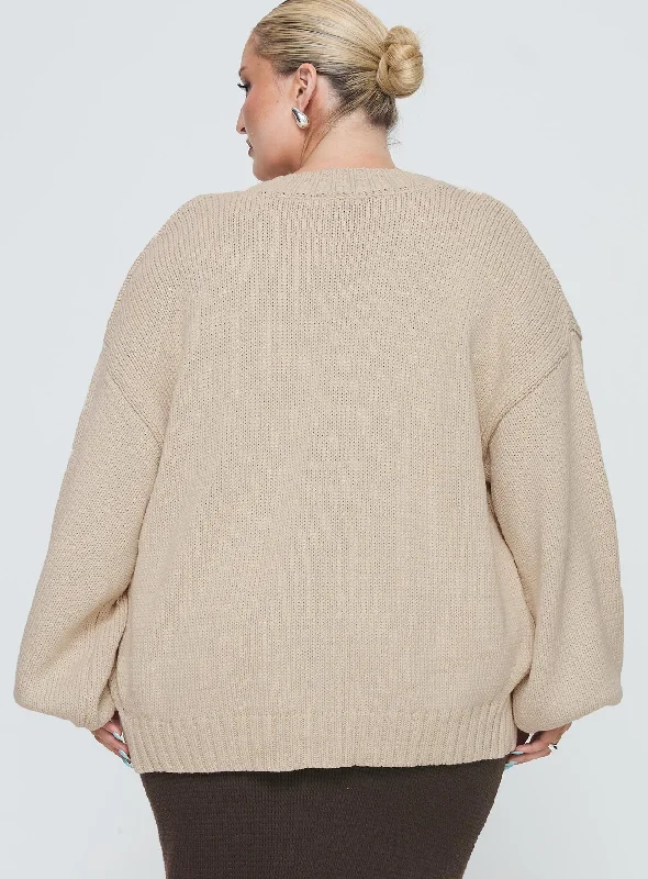 Edern Cardigan Cream Curve