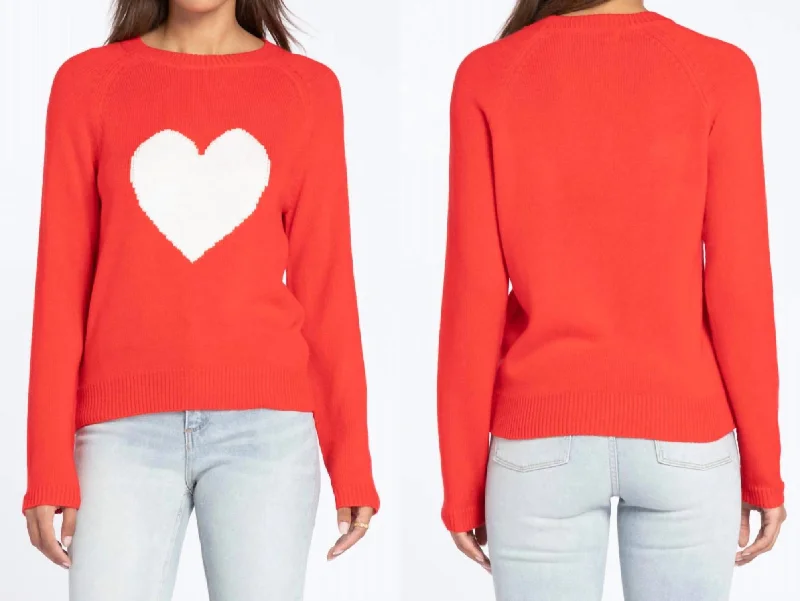 Heart Sweater In Red