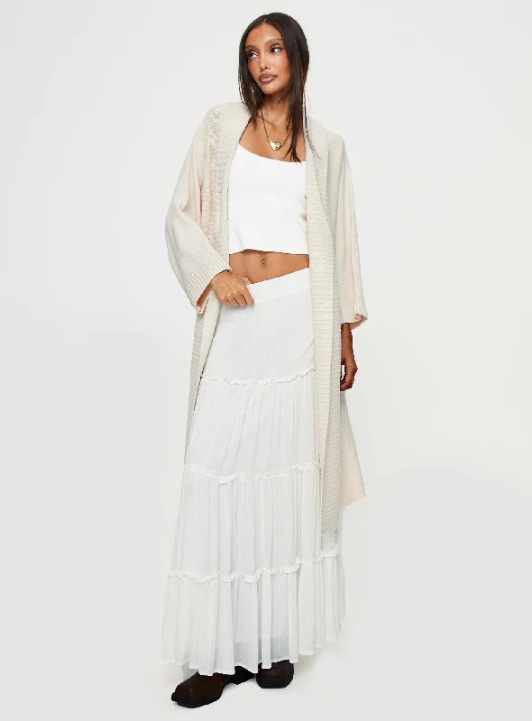 Joyous Longline Cardigan Cream