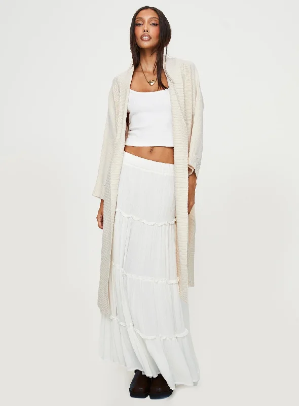 Joyous Longline Cardigan Cream