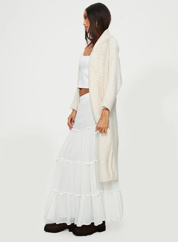 Joyous Longline Cardigan Cream