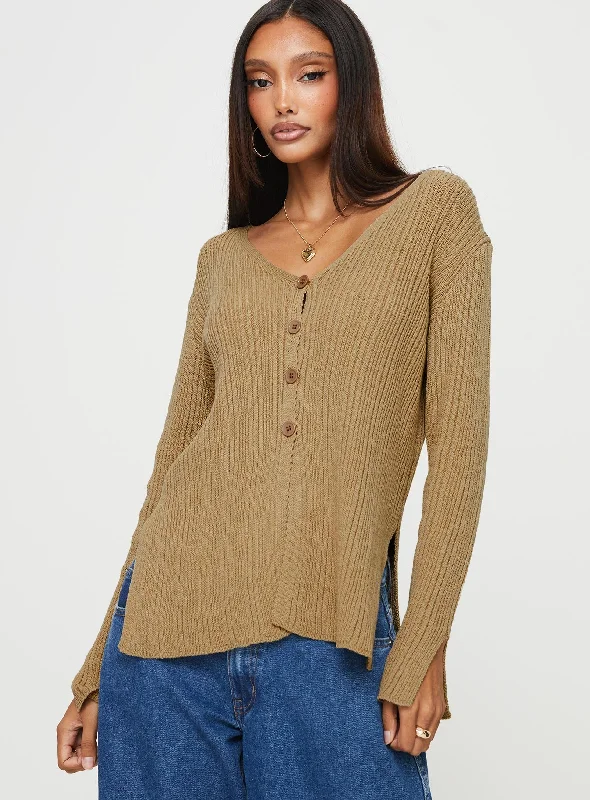 Lexie Knit Cardigan Beige Marle