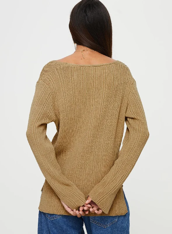 Lexie Knit Cardigan Beige Marle