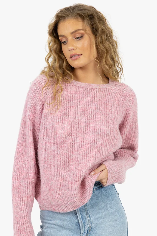 Lucille Pink Wool Blend Knit Jumper