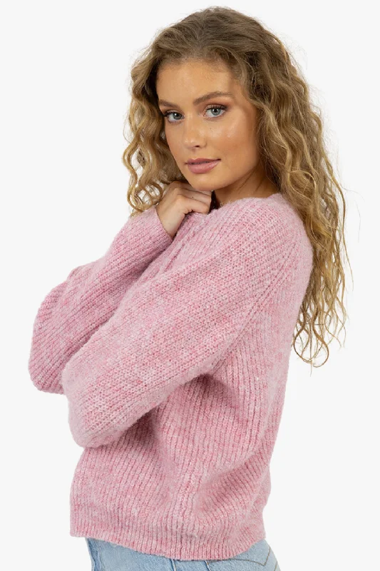 Lucille Pink Wool Blend Knit Jumper