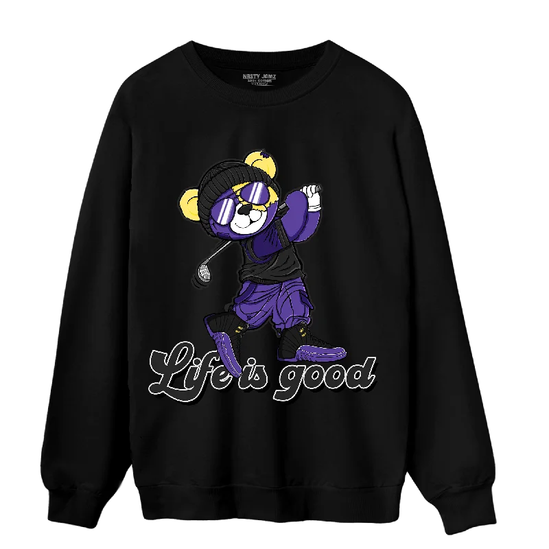 NastyJamz Field Purple 12s Sweatshirt Match BER Like Golf