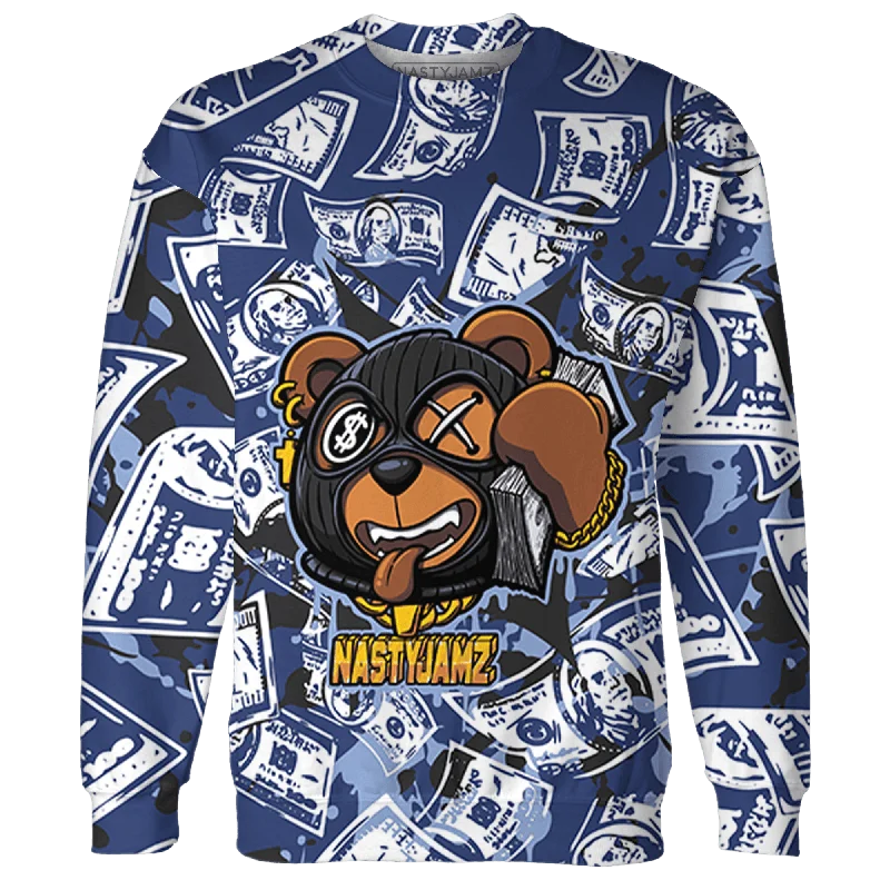 NastyJamz Midnight Navy 5s Sweatshirt Match Money Motive BER 3D All-Over Print