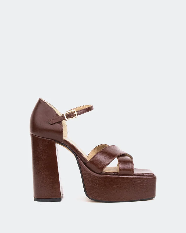 Damon Brown Leather/Cuir Brun