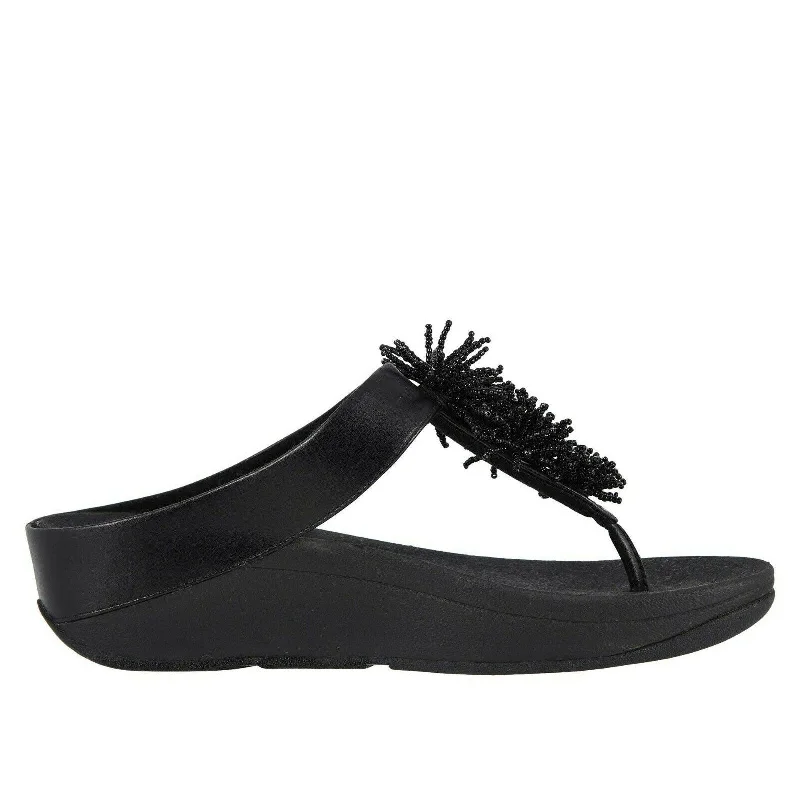 Fitflop Fino Bead Pom pom T19-001 (Black)