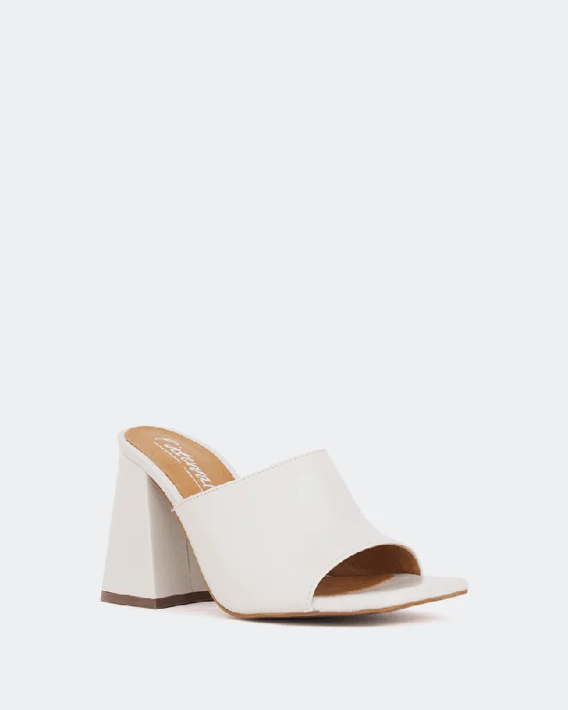 Herrera Off White Leather/Cuir Blanc Cassé