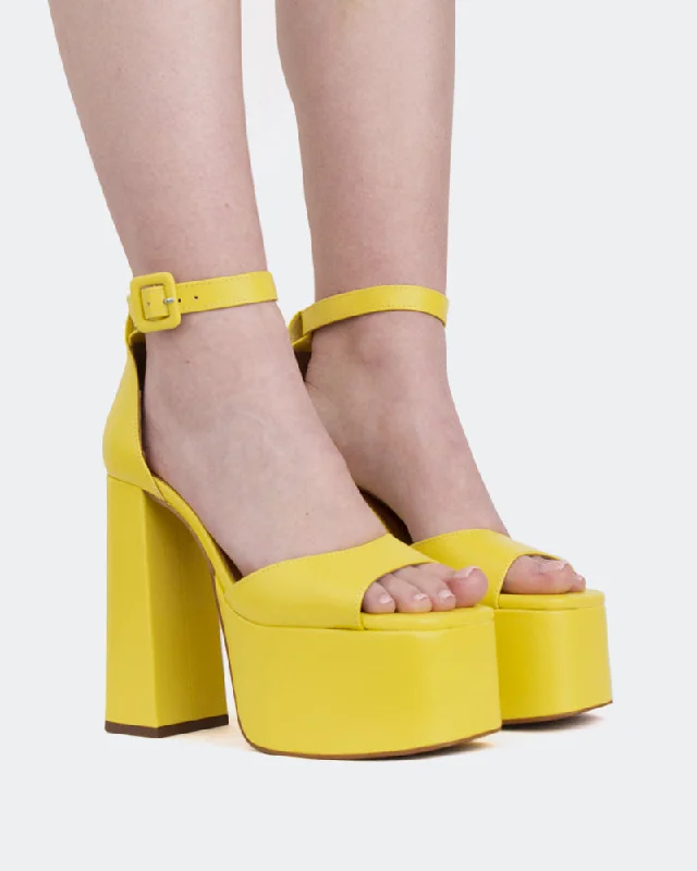 Walton Yellow Leather/Cuir Jaune