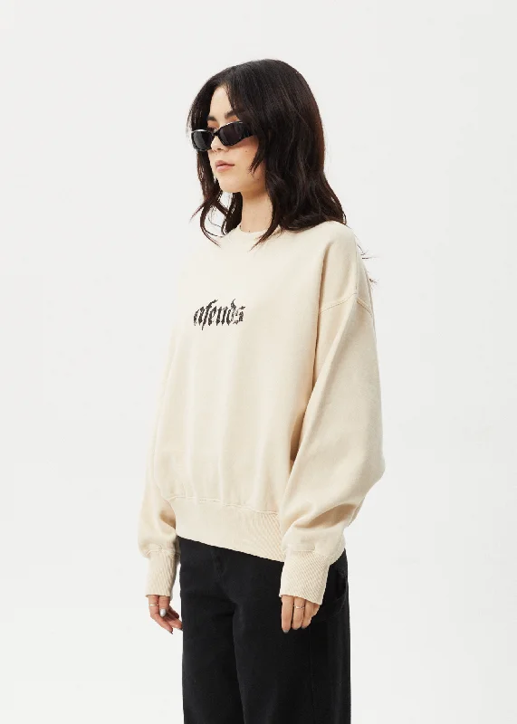 AFENDS Womens Scorpio - Crew Neck - Sand