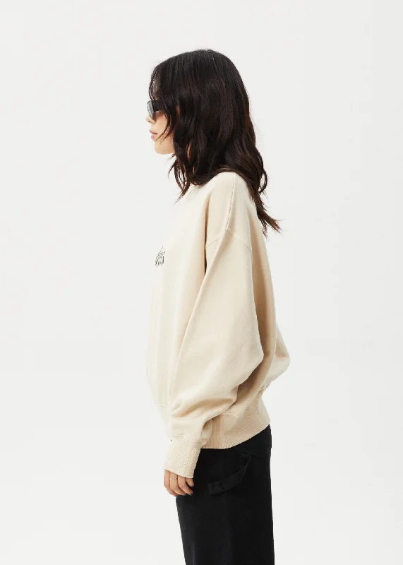 AFENDS Womens Scorpio - Crew Neck - Sand