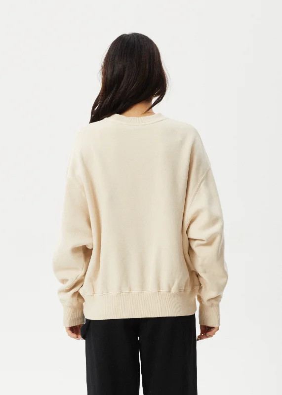 AFENDS Womens Scorpio - Crew Neck - Sand