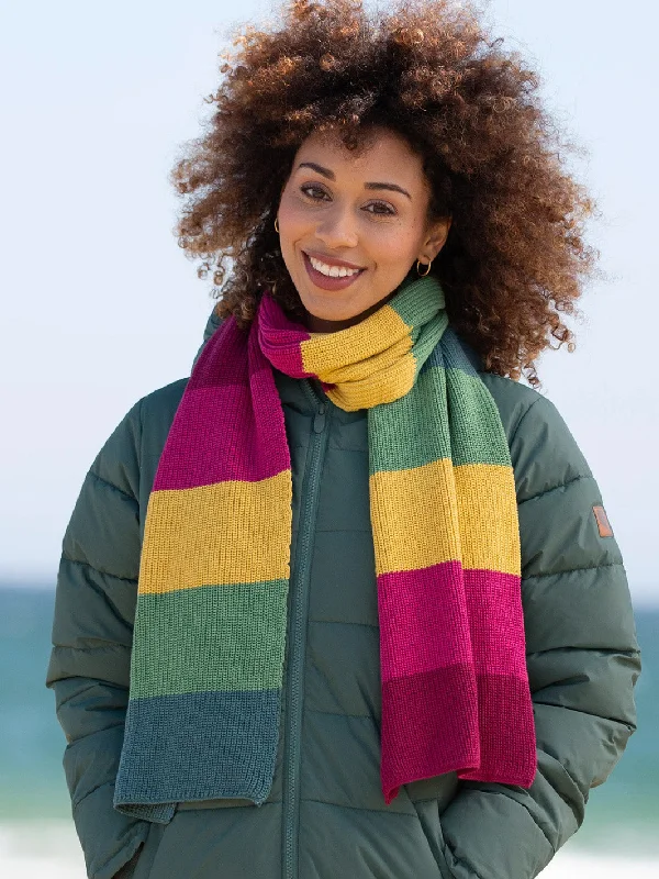 Cliff knit scarf rainbow