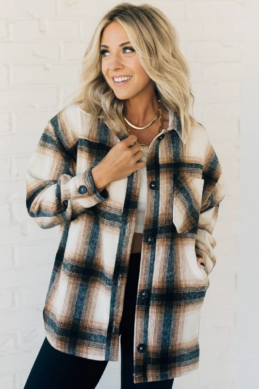 Flannel Plaid Oversized Shacket