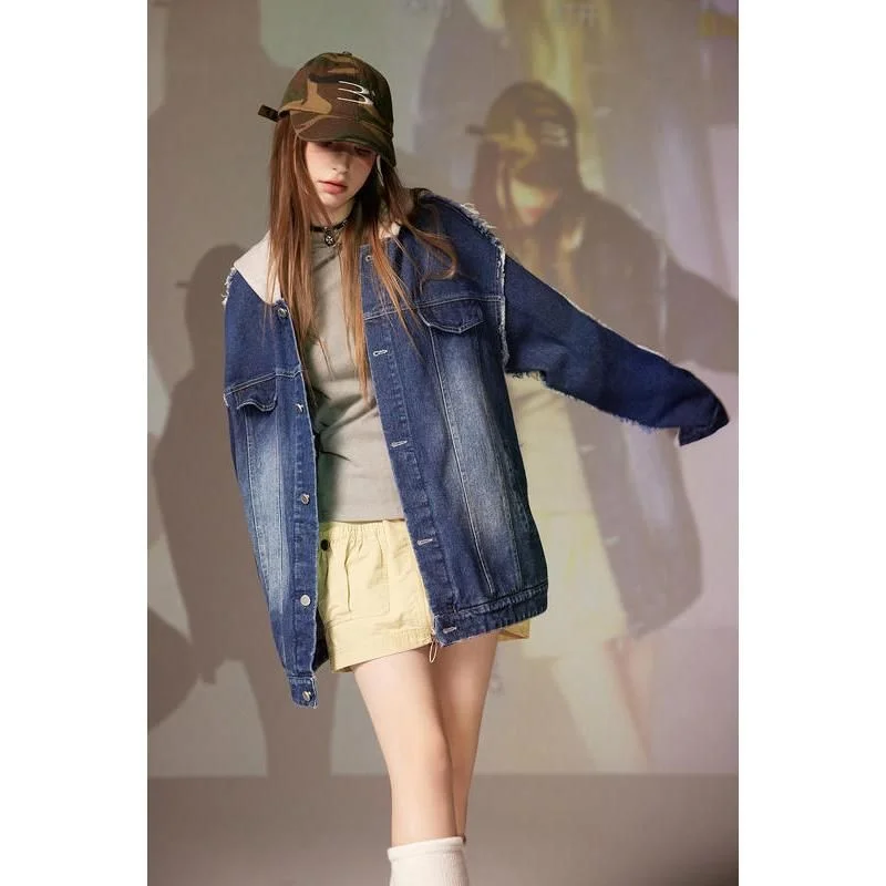 Women's Hoodied Denim Coat