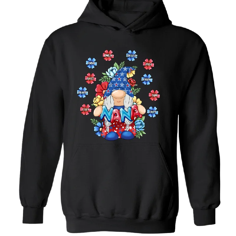 Custom Gnome American Flag Colorful CG200 Hoodie