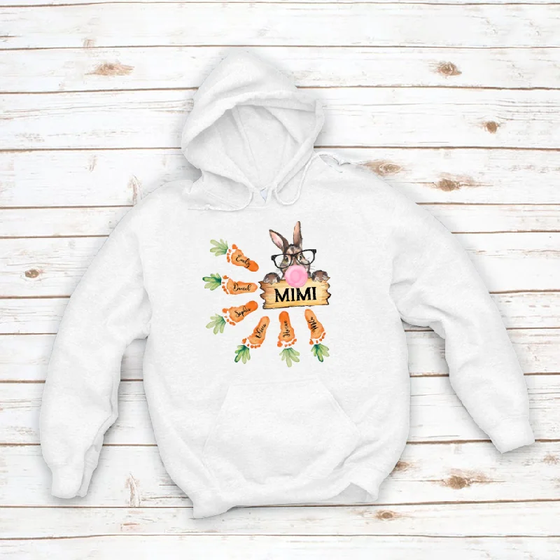 Easter Bunny And Carot, Mimi Grandma Nana Shirt Gift For Easter Day CTH01 Hoodie