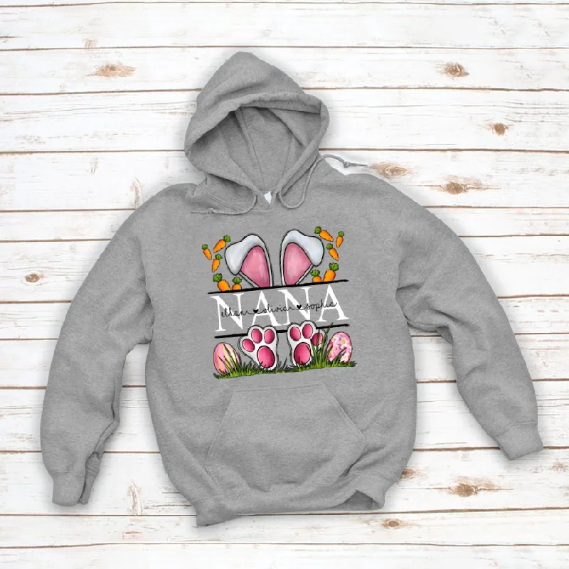 Easter Bunny Grandma And Kids Hoodie