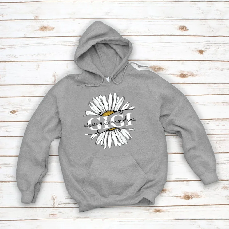 Gigi And Grandkids Flower Daisy Hoodie