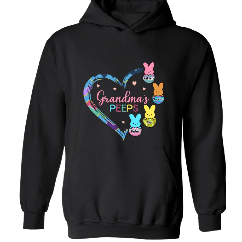 Grandma's Peeps Heart Bunny, Eggs Bunny Easter Day TH Hoodie