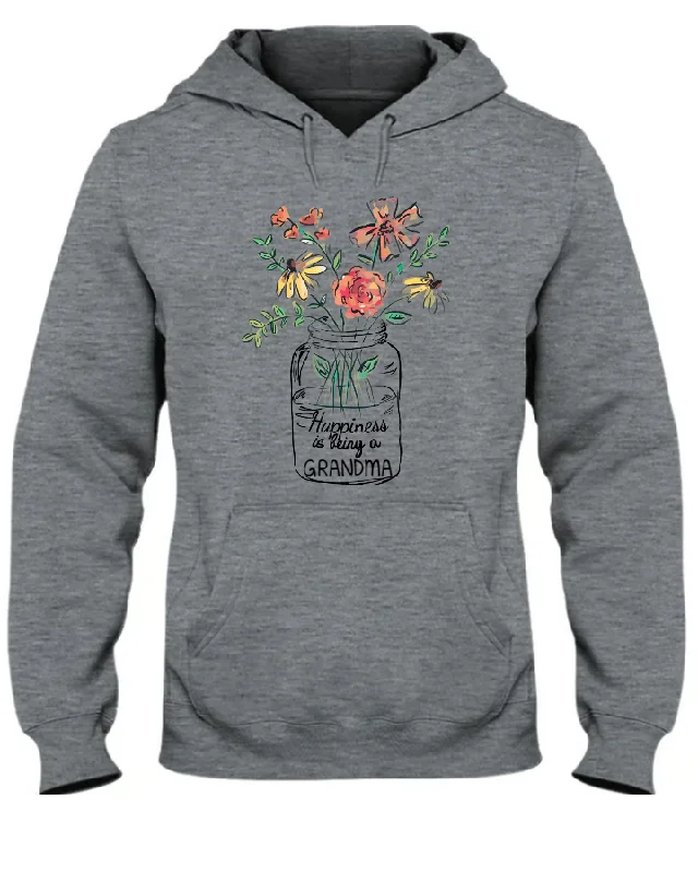 Happiness Is Being A Grandma, Custom Nickname Grandma GS09 Hoodie