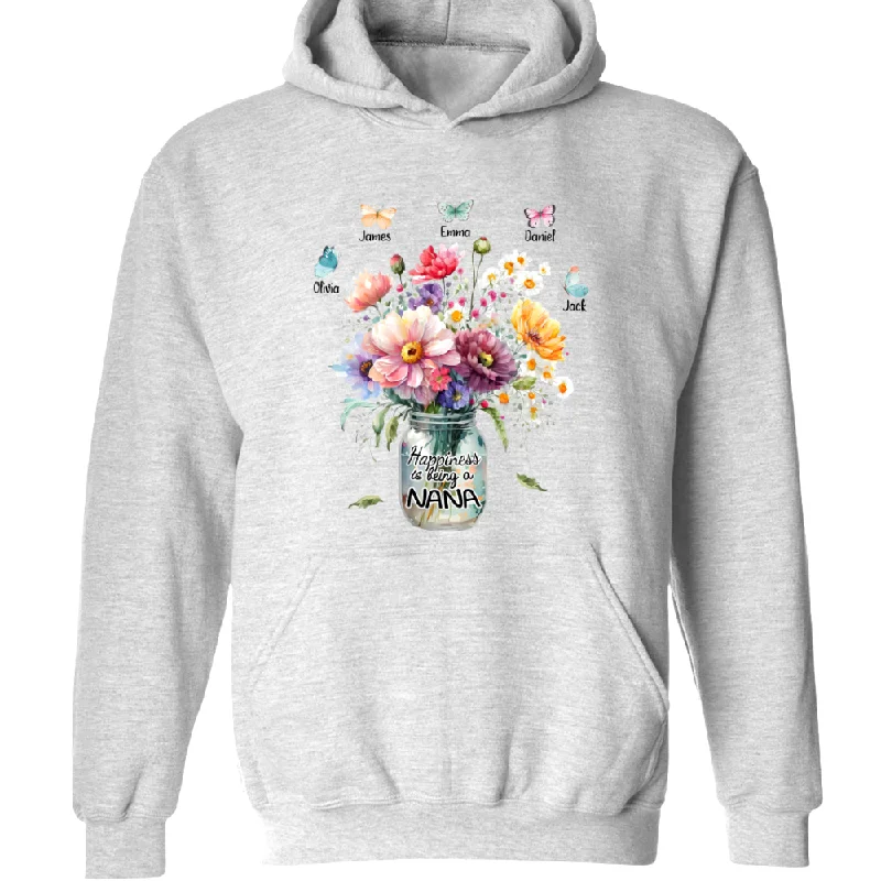 Happiness Is Being A Nana Flower TH Hoodie