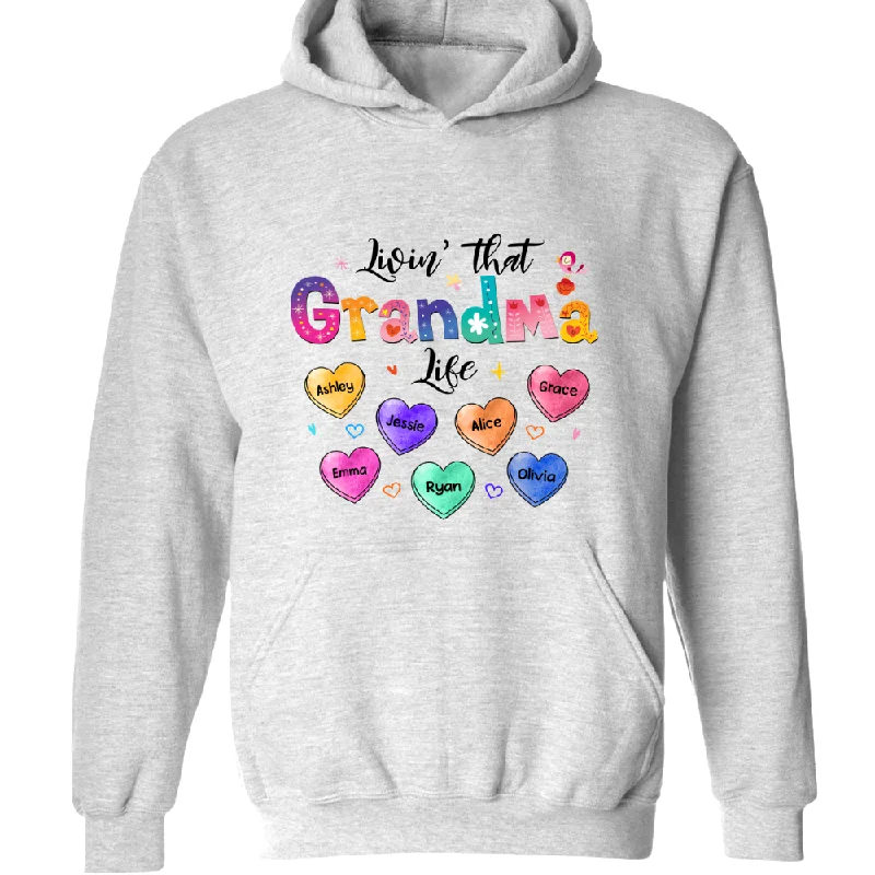 Livin' That Grandma Life Heart TH Hoodie