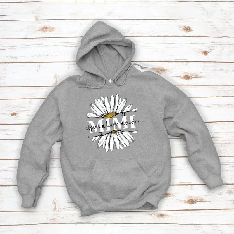 Mimi And Grandkids Flower Daisy Hoodie