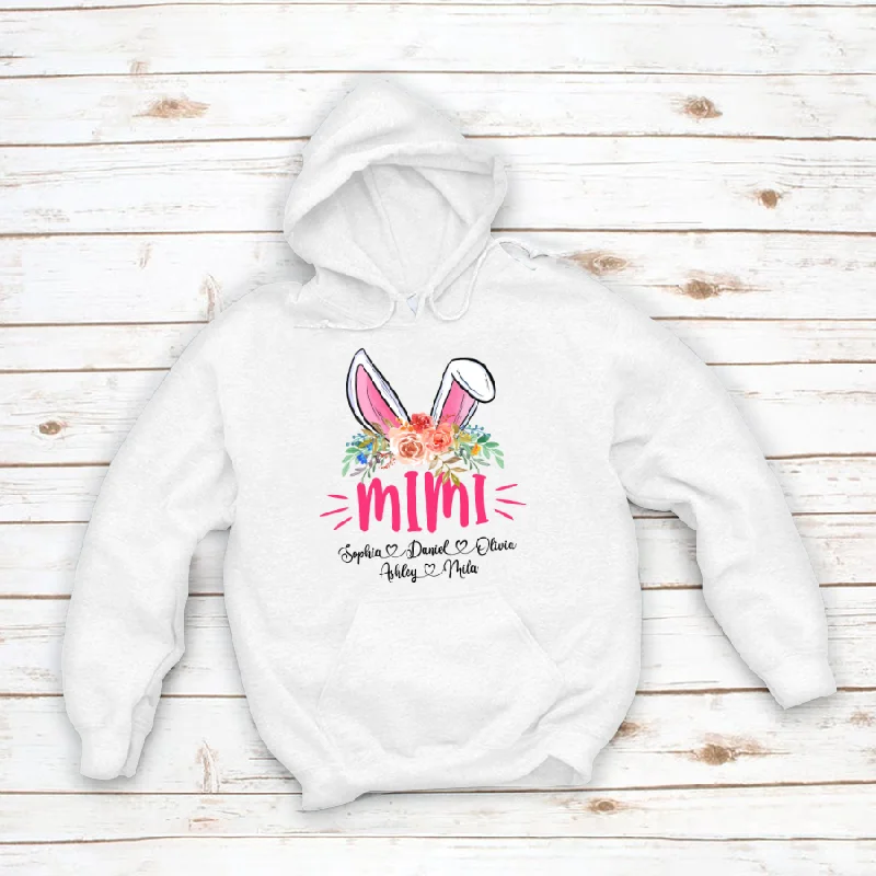 Mimi Bunny And Kid, Gift For Grandma Grammy Nana Mimi CTH01 Hoodie