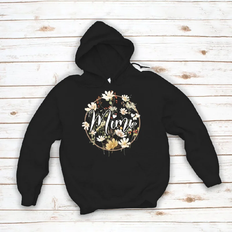 Mimi Flower, Gift For Mimi, Nana, Grandma, Bets Gift For Mothers Day CTH01 Hoodie