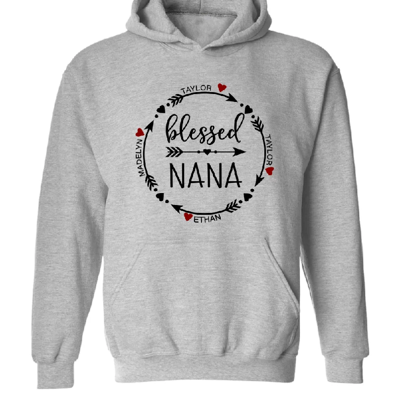 Personalized blessed nana with grandkids Hoodie